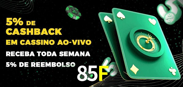 Promoções do cassino ao Vivo 85F